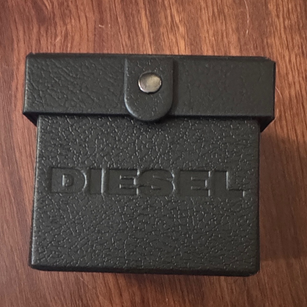 Diesel Black Textured Leather Case